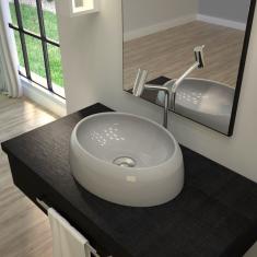 Kit Cuba Ov39 Com Torneira Link 1062 Metal E Válvula Click 1 Polegada B Compace Cinza