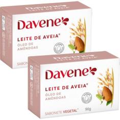 2UN Sabonete Vegetal Leite de Aveia Oleo Amendoas 90G Davene - Genéric