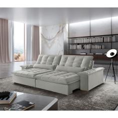 Sofá Victory Linho 02 Módulos De 100cm B25cm Meu Sofá Online A230 Linho Cinza