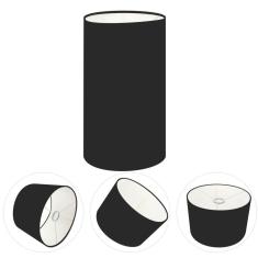 Cúpula Abajur Cilíndrica Cp-7002 Ø13x30cm Preto