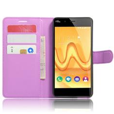 WIKO Tommy, capa carteira flip de couro PU premium com compartimento para cartão, suporte e fecho magnético [capa interna à prova de choque de TPU] Compatível com WIKO Tommy