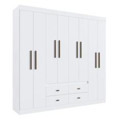 Guarda-roupa Casal 8 Portas 4 Gavetas Florença - Móveis Doripel