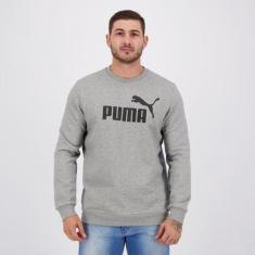 Moletom Puma Essentials Crew II Cinza Mescla, GG