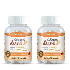 Kit 02 Colageno DermUp Verisol Vitamina A C D E 90 Capsulas - Maxinutr