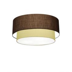 Plafon Duplo Cilíndrico Md-3062 45x40cm Bivolt Café Bege