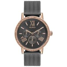 Relógio Feminino Euro Eu6P29Ahk/5F Multi Glow Party Grafite