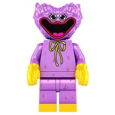 Boneco Blocos De Montar Huggy Wuggy Lilás Poppy Playtime