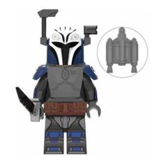 Boneco Blocos De Montar Mandalorian Bo Katan Sabre Negro