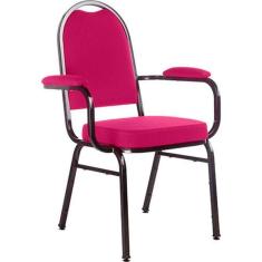 Cadeira Com Braços Para Auditórios Linha Hotel Rosa