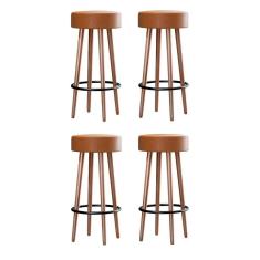 Kit 4 Banquetas Berlin 70cm Couríssimo - Salaone