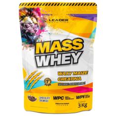 Hipercalórico Mass Whey 3kg Leader Nutrition-Unissex