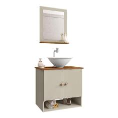 Gabinete Banheiro Deli Cuba Lume Bco Torneira Val Click Inox