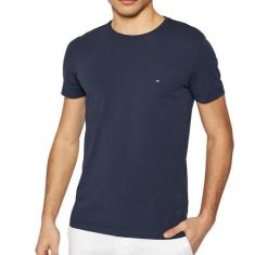 Camiseta Tommy Hilfiger Masculina Essential Cotton Tee Azul Marinho