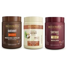 Kit Máscaras Bio Extratus Queravit, Shitake e Umectante 1KG