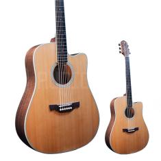 Violão Aço Elétrico Folk Crafter DE-7 Natural Fosco com Bag