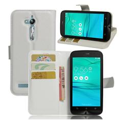 Capa carteira ASUS ZB500KG, capa carteira flip de couro PU premium com compartimento para cartão, suporte e fecho magnético [capa interior à prova de choque de TPU] Compatível com ASUS ZB500KG