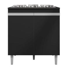 Balcão Gabinete Para Cooktop Cozinha Andréia 4/5 Bocas com Tampo 2 Por