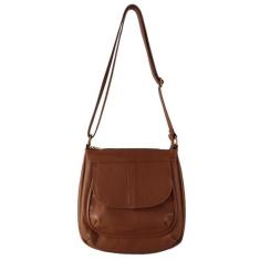 Bolsa Transversal Topgrife Couro Caramelo