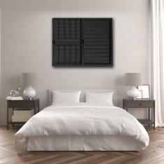 Janela Veneziana de Alumínio 3 Folhas 100x100cm com Grade Linha Modula
