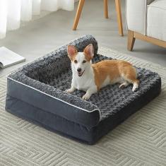 BFPETHOME Camas ortopédicas para cães grandes - Sofá-cama impermeável para cães com capa lavável removível, cama grande para animais de estimação com forro impermeável e fundo antiderrapante, cama