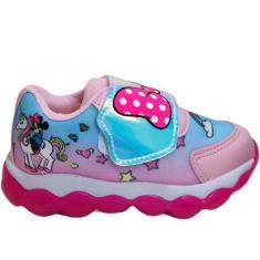 Tênis Luz Infantil Menina Casual Com Led Calce Fácil Mini Pé Mp-2205-Feminino