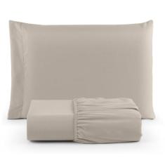 Jogo de Cama Solteiro Percal 400 Fios 2 Pçs Fronha Com Barra - Paulo C