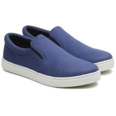 Tênis Slip On Delluk Liso Basico com Elastico e Sola Borracha Conforta