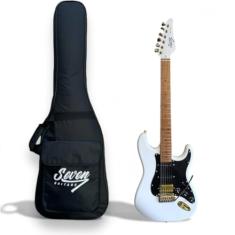 Guitarra Strato Seven Sgt-270 Branca Traste Inox com Bag