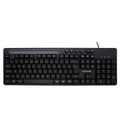 Teclado Multi Multimidia Office, USB, com Apoio para Smartphone, Tecla
