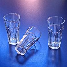 Jogo 6 Copos Água Suco Vidro Conjunto 350ml 14 X 7,5 Cor:Branco