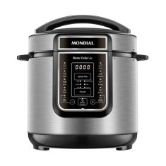 Panela de Pressão Elétrica Mondial 6L Digital Master Cooker PE-60-6L-I Preto/Inox 220V