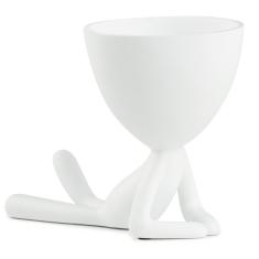 Vaso Decorativo em poliresina - Branco - 13x9,5x16 cm - Mart