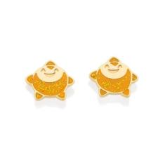 Brincos banhado ouro 3x 24k 18k e 22k feminino infantil rommanel peque