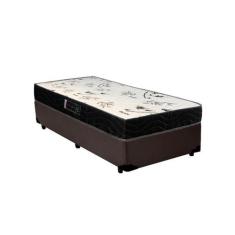 Cama Box Solteiro Colchão Espuma D33 Bambo Branco Ducci + Box Sintétic