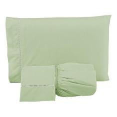 Jogo De Lençol Ponto Palito Simples 3 Peças King Algodão - Riffo Store