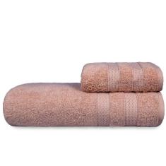 Jogo De Toalhas Fio Penteado Extra Macia 2 Peças - Comfort - Rosê