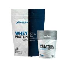Kit 01 100% Whey Protein Health time 2,1 Kg + 01 Creatina 300g, BAUNIL