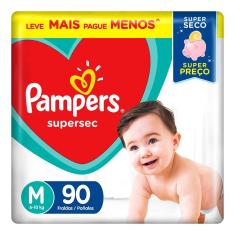 Fralda Pampers Supersec M - 90 Unidades