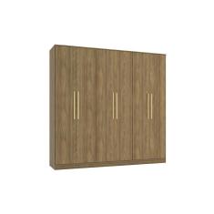 Guarda-roupa 6 Portas 4 Gavetas Kappesberg Adapt Nogueira