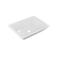 Cuba de Apoio RT45 Retangular 44,5X35cm Branca - Compace Decor, Branco