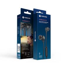 Fone De Ouvido Motorola Earbuds 3-S com Microfone - Preto
