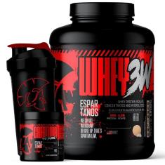 Kit Whey Protein 3W 1800g + Creatina 100g + Coqueteleira - Espartanos-Unissex