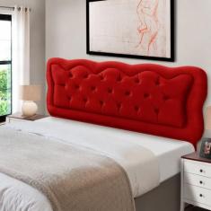 Cabeceira Cama Box Estofada Madeira Queen Size Sofia - D'Julia, Vermel