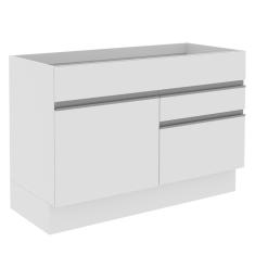 Balcão de Pia Glamy Branco 1 Porta e 2 Gavetas Madesa