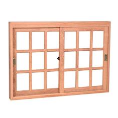 Janela De Correr Quadriculada JE221 150cm x 100cm Esel Natural