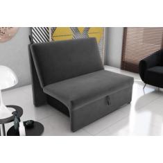 Sofá Cama Malu Suede Cinza B250 - Matrix - LM DECOR