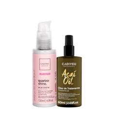 Kit Cadiveu Professional Essentials Hair Quartzo Shine Balm Leave-in e Açaí Oil 60 (2 produtos)