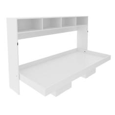 Cama Retrátil Horizontal Solteiro 195,8x121,6x94,5 Branco - Tecnomobil