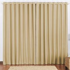 Cortina 4 Mts Sala Quarto Escritório Blackout Para Trilho Comum - Avelã