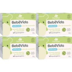4UN Sabonete Vegetal Bebe Vida Cha de Camomila 90g Davene